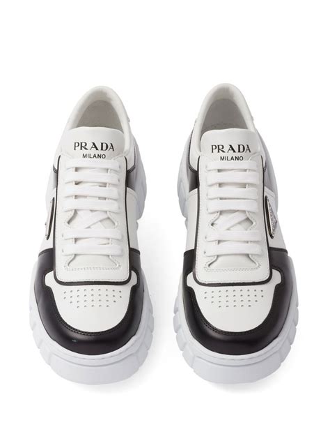 prada leather low top sneaker|Prada wheel low top sneakers.